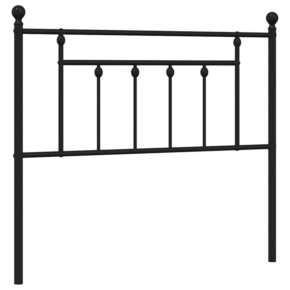 vidaXL Tăblie de pat metalică, negru, 100 cm