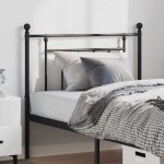 vidaXL Tăblie de pat metalică, negru, 100 cm vidaXL Tăblie de pat metalică, negru, 100 cm
