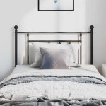 vidaXL Tăblie de pat metalică, negru, 100 cm vidaXL Tăblie de pat metalică, negru, 100 cm