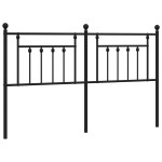 vidaXL Tăblie de pat metalică, negru, 160 cm