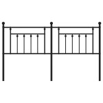 vidaXL Tăblie de pat metalică, negru, 160 cm