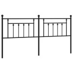 vidaXL Tăblie de pat metalică, negru, 193 cm vidaXL Tăblie de pat metalică, negru, 193 cm