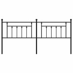 vidaXL Tăblie de pat metalică, negru, 193 cm vidaXL Tăblie de pat metalică, negru, 193 cm