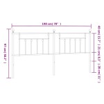 vidaXL Tăblie de pat metalică, negru, 193 cm vidaXL Tăblie de pat metalică, negru, 193 cm
