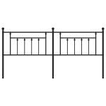 vidaXL Tăblie de pat metalică, negru, 200 cm