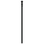 vidaXL Tăblie de pat metalică, negru, 200 cm