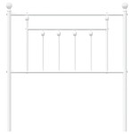 vidaXL Tăblie de pat metalică, alb, 80 cm vidaXL Tăblie de pat metalică, alb, 80 cm