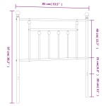 vidaXL Tăblie de pat metalică, alb, 80 cm vidaXL Tăblie de pat metalică, alb, 80 cm
