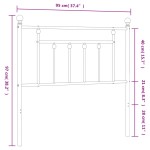 vidaXL Tăblie de pat metalică, alb, 90 cm vidaXL Tăblie de pat metalică, alb, 90 cm