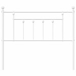 vidaXL Tăblie de pat metalică, alb, 100 cm