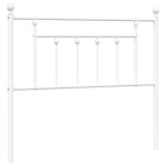 vidaXL Tăblie de pat metalică, alb, 107 cm