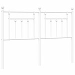 vidaXL Tăblie de pat metalică, alb, 135 cm