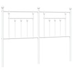 vidaXL Tăblie de pat metalică, alb, 150 cm vidaXL Tăblie de pat metalică, alb, 150 cm