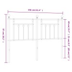 vidaXL Tăblie de pat metalică, alb, 150 cm vidaXL Tăblie de pat metalică, alb, 150 cm