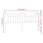 vidaXL Tăblie de pat metalică, alb, 200 cm vidaXL Tăblie de pat metalică, alb, 200 cm