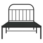 vidaXL Cadru de pat din metal cu tăblie, negru, 100x200 cm