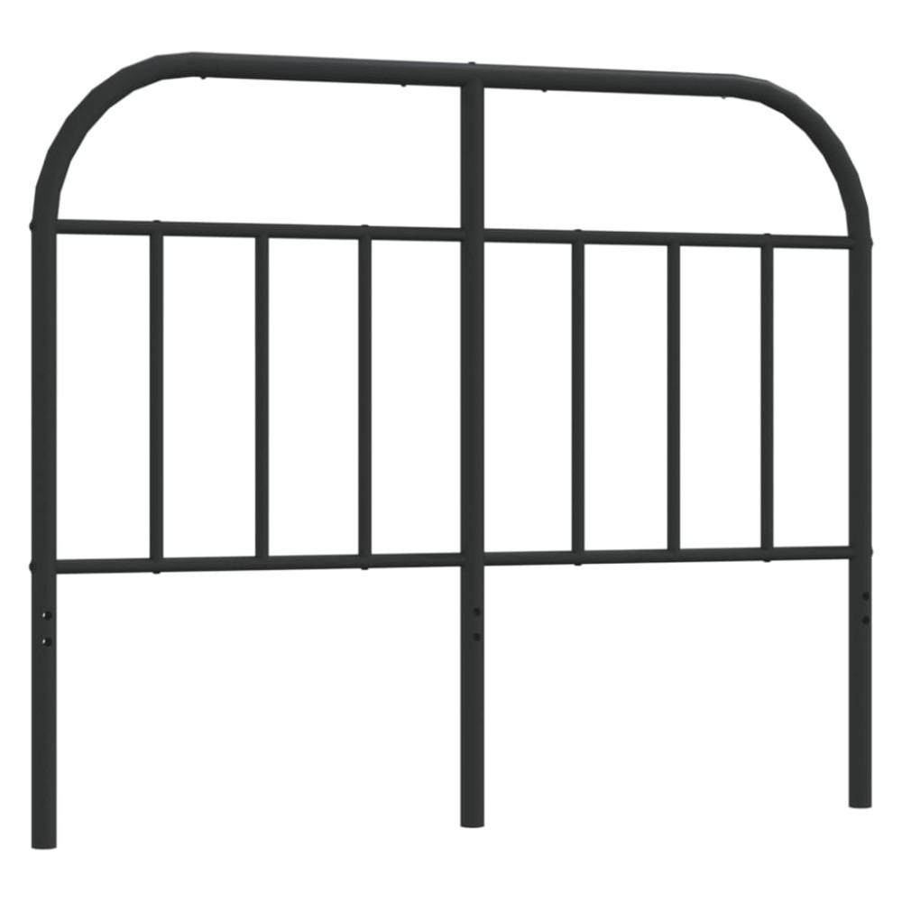 vidaXL Tăblie de pat metalică, negru, 120 cm