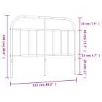 vidaXL Tăblie de pat metalică, negru, 120 cm vidaXL Tăblie de pat metalică, negru, 120 cm