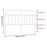vidaXL Tăblie de pat metalică, negru, 140 cm vidaXL Tăblie de pat metalică, negru, 140 cm