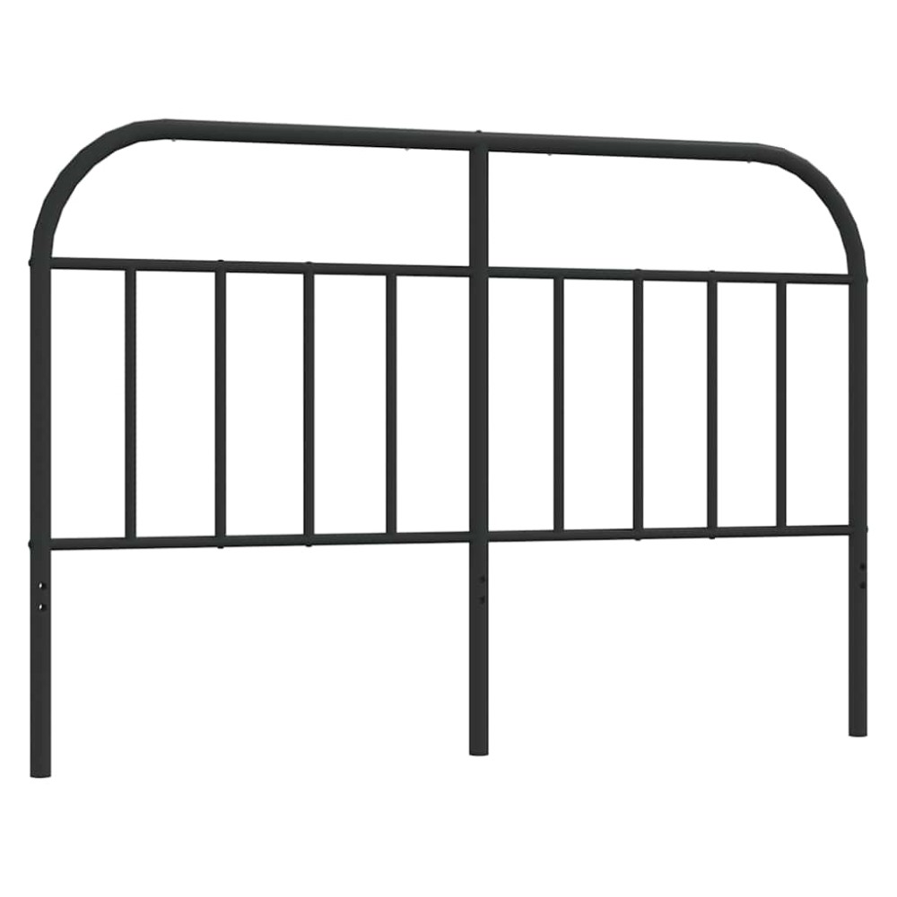 vidaXL Tăblie de pat metalică, negru, 150 cm