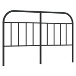 vidaXL Tăblie de pat metalică, negru, 150 cm