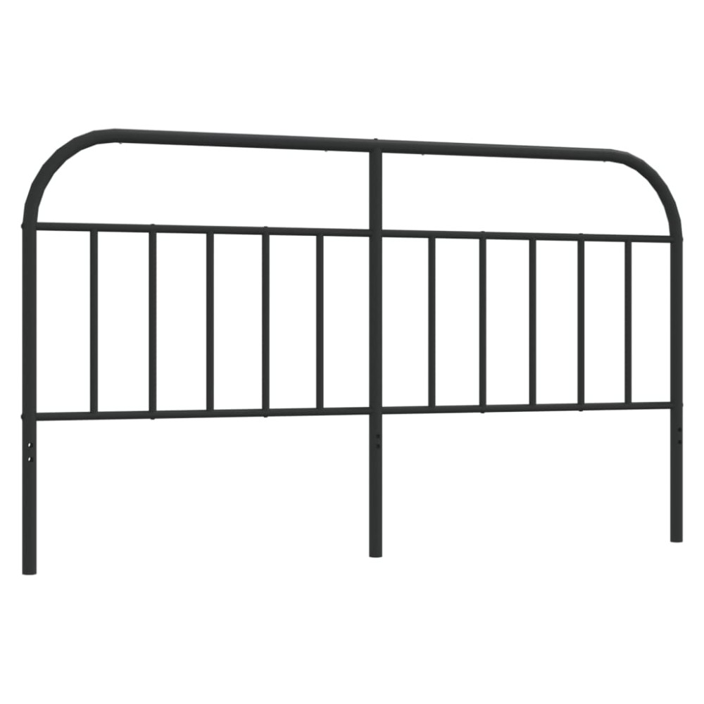 vidaXL Tăblie de pat metalică, negru, 160 cm
