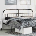 vidaXL Tăblie de pat metalică, negru, 193 cm vidaXL Tăblie de pat metalică, negru, 193 cm