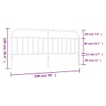 vidaXL Tăblie de pat metalică, negru, 193 cm vidaXL Tăblie de pat metalică, negru, 193 cm