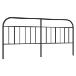 vidaXL Tăblie de pat metalică, negru, 200 cm