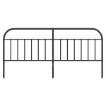 vidaXL Tăblie de pat metalică, negru, 200 cm