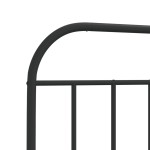 vidaXL Tăblie de pat metalică, negru, 200 cm