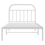vidaXL Cadru de pat din metal cu tăblie, alb, 100x200 cm
