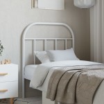 vidaXL Tăblie de pat metalică, alb, 75 cm vidaXL Tăblie de pat metalică, alb, 75 cm