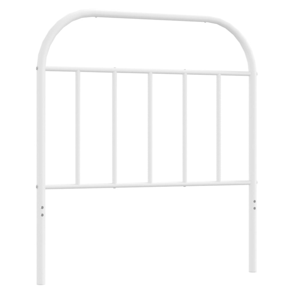 vidaXL Tăblie de pat metalică, alb, 80 cm