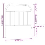 vidaXL Tăblie de pat metalică, alb, 80 cm vidaXL Tăblie de pat metalică, alb, 80 cm
