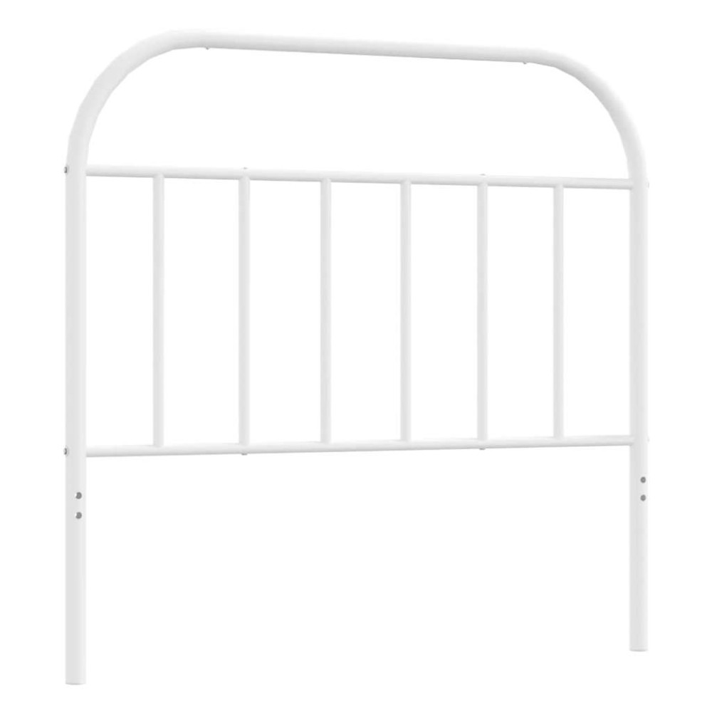 vidaXL Tăblie de pat metalică, alb, 100 cm