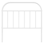 vidaXL Tăblie de pat metalică, alb, 100 cm