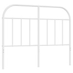 vidaXL Tăblie de pat metalică, alb, 120 cm