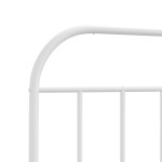 vidaXL Tăblie de pat metalică, alb, 200 cm vidaXL Tăblie de pat metalică, alb, 200 cm