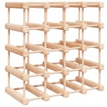 vidaXL Raft de vin pentru 20 sticle, 46,5x23x46,5 cm, lemn masiv pin