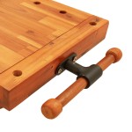 vidaXL Blat pentru banc de lucru cu menghină, 52x44x9,5 cm lemn acacia vidaXL Blat pentru banc de lucru cu menghină, 52x44x9,5 cm lemn acacia