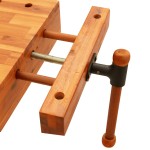 vidaXL Blat pentru banc de lucru cu menghină, 52x44x9,5 cm lemn acacia vidaXL Blat pentru banc de lucru cu menghină, 52x44x9,5 cm lemn acacia