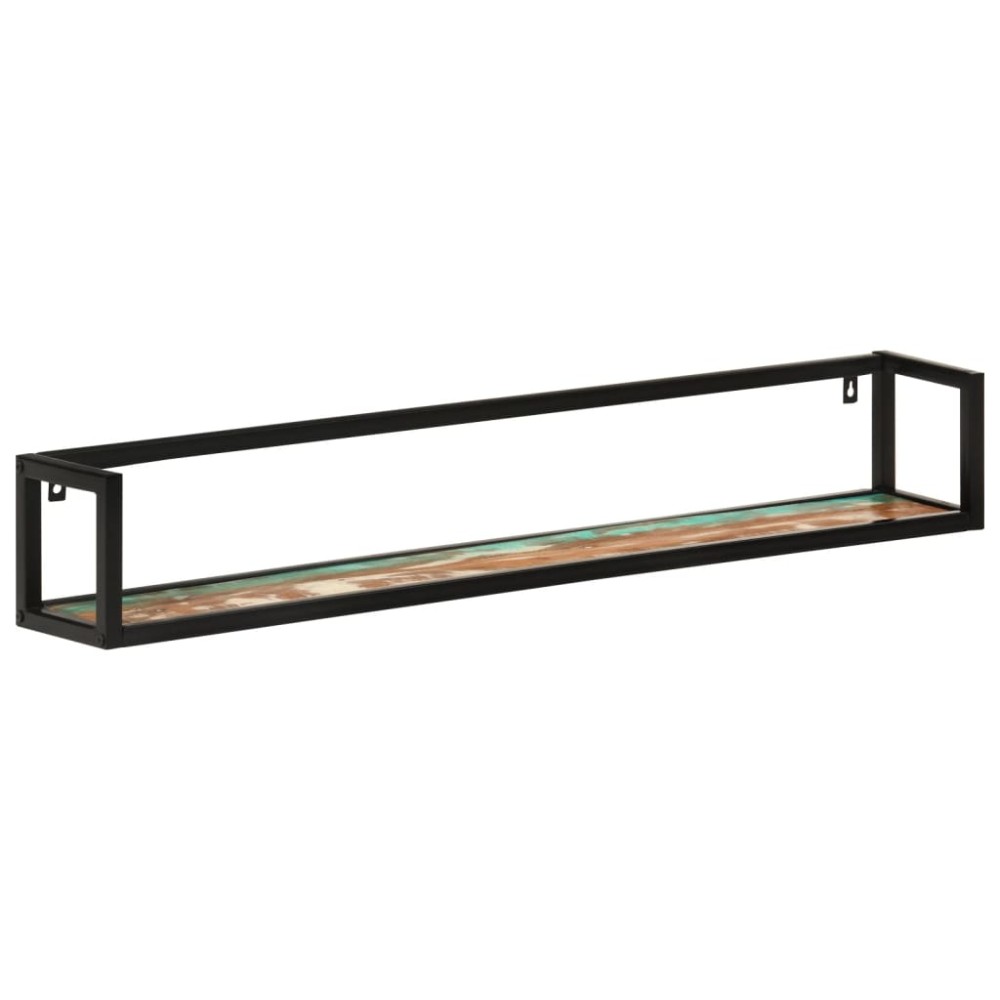 vidaXL Rafturi de perete 2buc. 110x17x17cm lemn masiv reciclat și fier