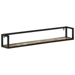vidaXL Rafturi de perete 2buc. 110x17x17cm lemn masiv reciclat și fier vidaXL Rafturi de perete 2buc. 110x17x17cm lemn masiv reciclat și fier