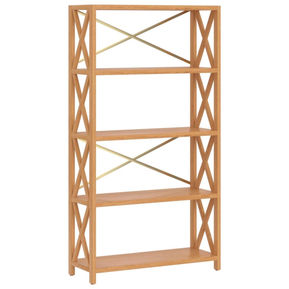 vidaXL Raft cu 5 niveluri, 80x30x146 cm, lemn masiv de stejar