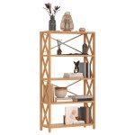 vidaXL Raft cu 5 niveluri, 80x30x146 cm, lemn masiv de stejar