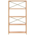 vidaXL Raft cu 5 niveluri, 80x30x146 cm, lemn masiv de stejar