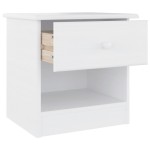 vidaXL Noptieră ALTA, alb, 41x35x41 cm, lemn masiv de pin vidaXL Noptieră ALTA, alb, 41x35x41 cm, lemn masiv de pin