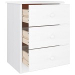 vidaXL Noptieră ALTA, alb, 41x35x55,5 cm, lemn masiv de pin vidaXL Noptieră ALTA, alb, 41x35x55,5 cm, lemn masiv de pin