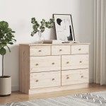vidaXL Comodă cu sertare ALTA, 112x35x73 cm, lemn masiv de pin vidaXL Comodă cu sertare ALTA, 112x35x73 cm, lemn masiv de pin